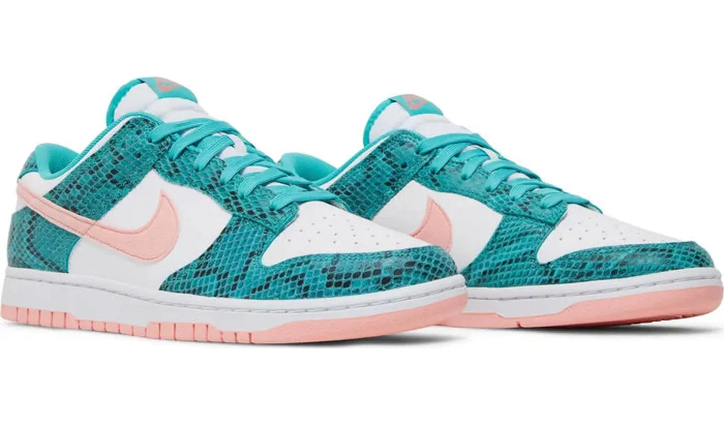 Nike Dunk Low Snakeskin Washed Teal Bleached Coral