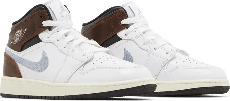 Jordan 1 Mid SE White Brown Blue Grey(GS)