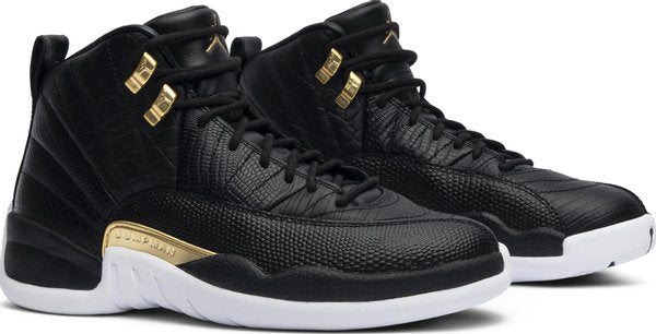 Jordan 12 Retro Black Metallic Gold White(W)