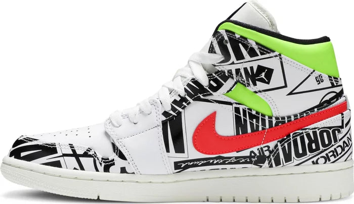 Jordan 1 Mid All Over Logos