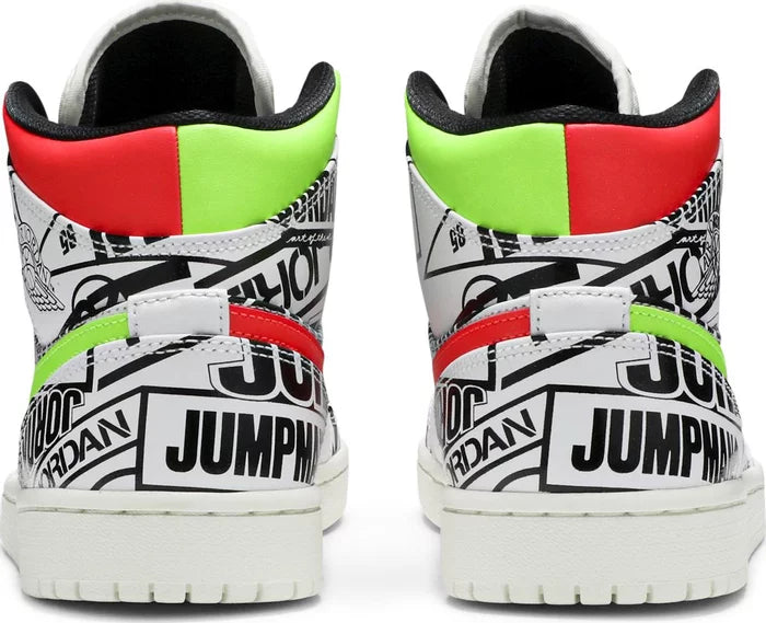 Jordan 1 Mid All Over Logos