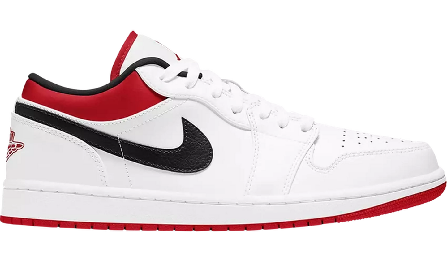 Jordan 1 Low White University Red Black