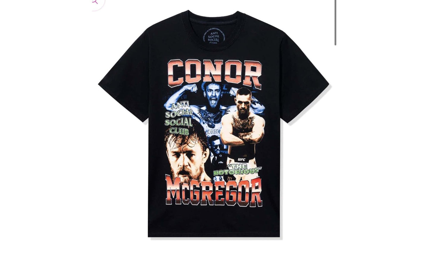 Anti Social Social Club x UFC Conor Mcgregor Tee Black