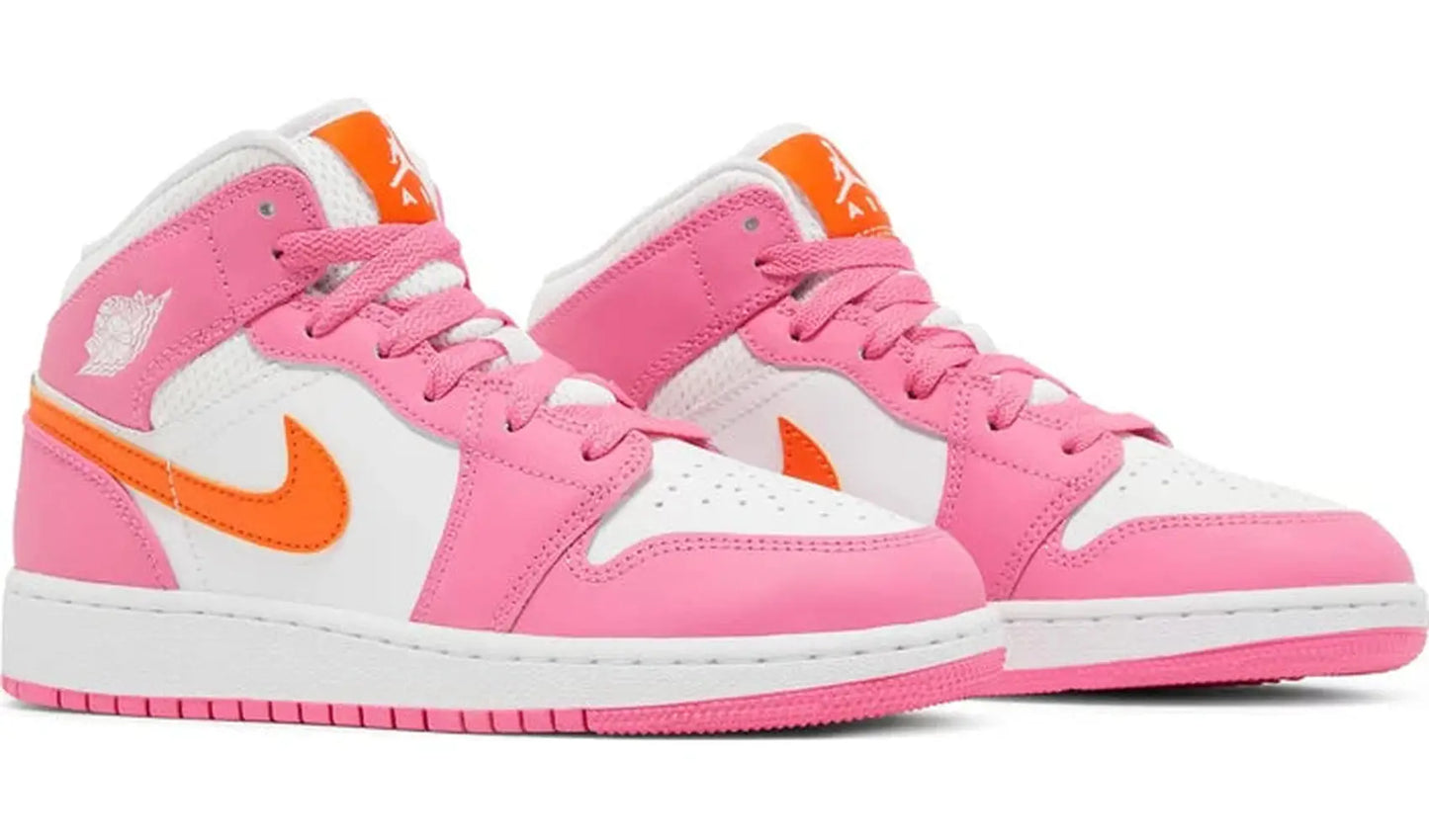 Jordan 1 Mid Pinksicle Safety Orange (GS)