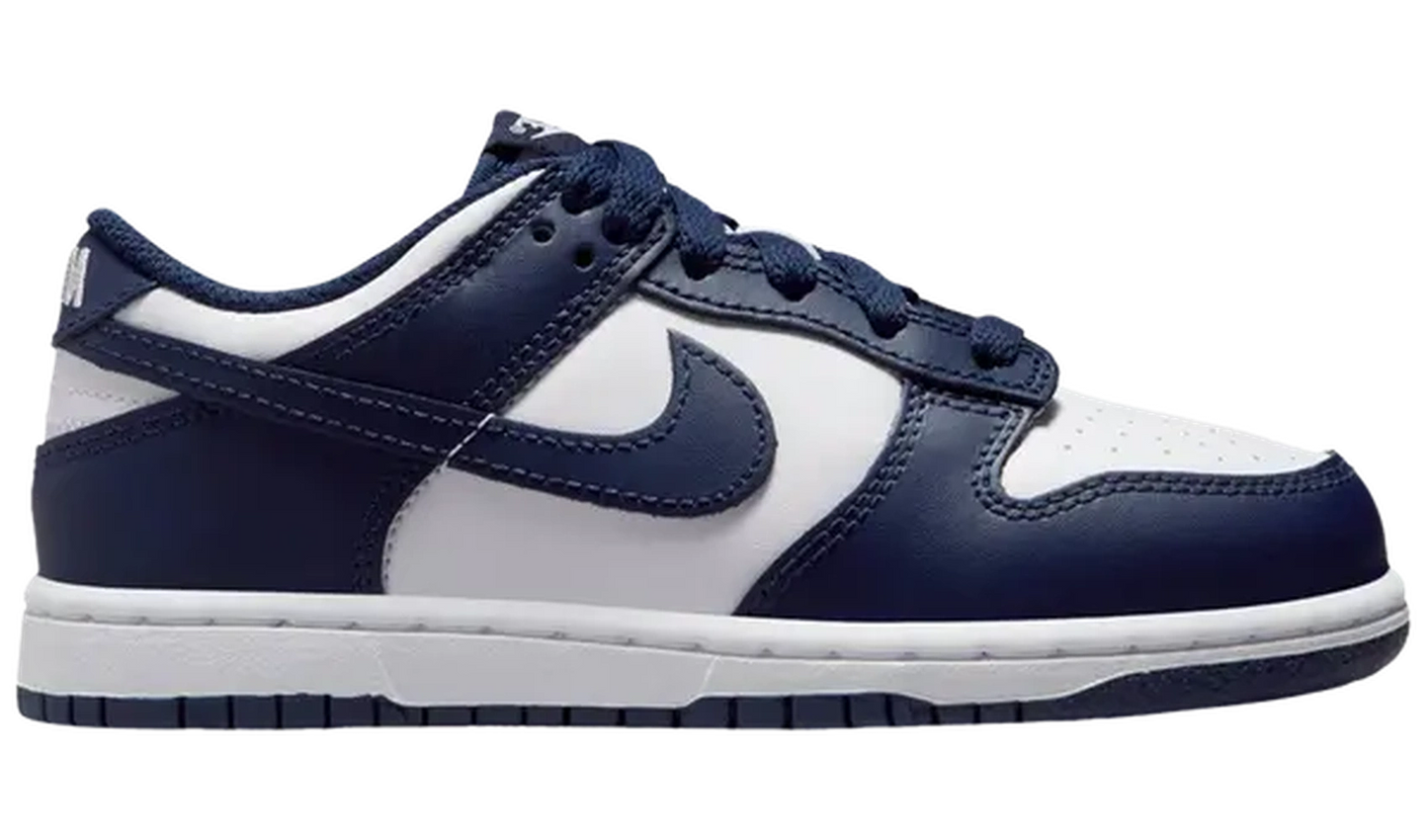 Nike Dunk Low White Midnight Navy (PS)