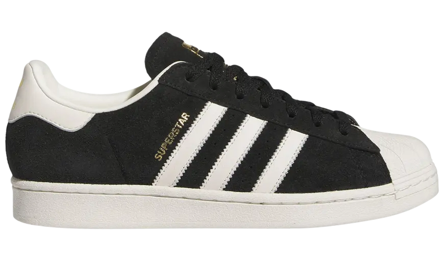 adidas Superstar Black Off White Gold Metallic