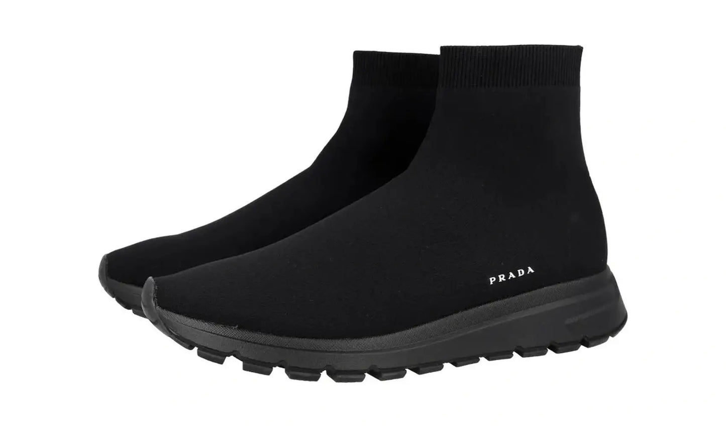 Prada Black Fabric High-Top