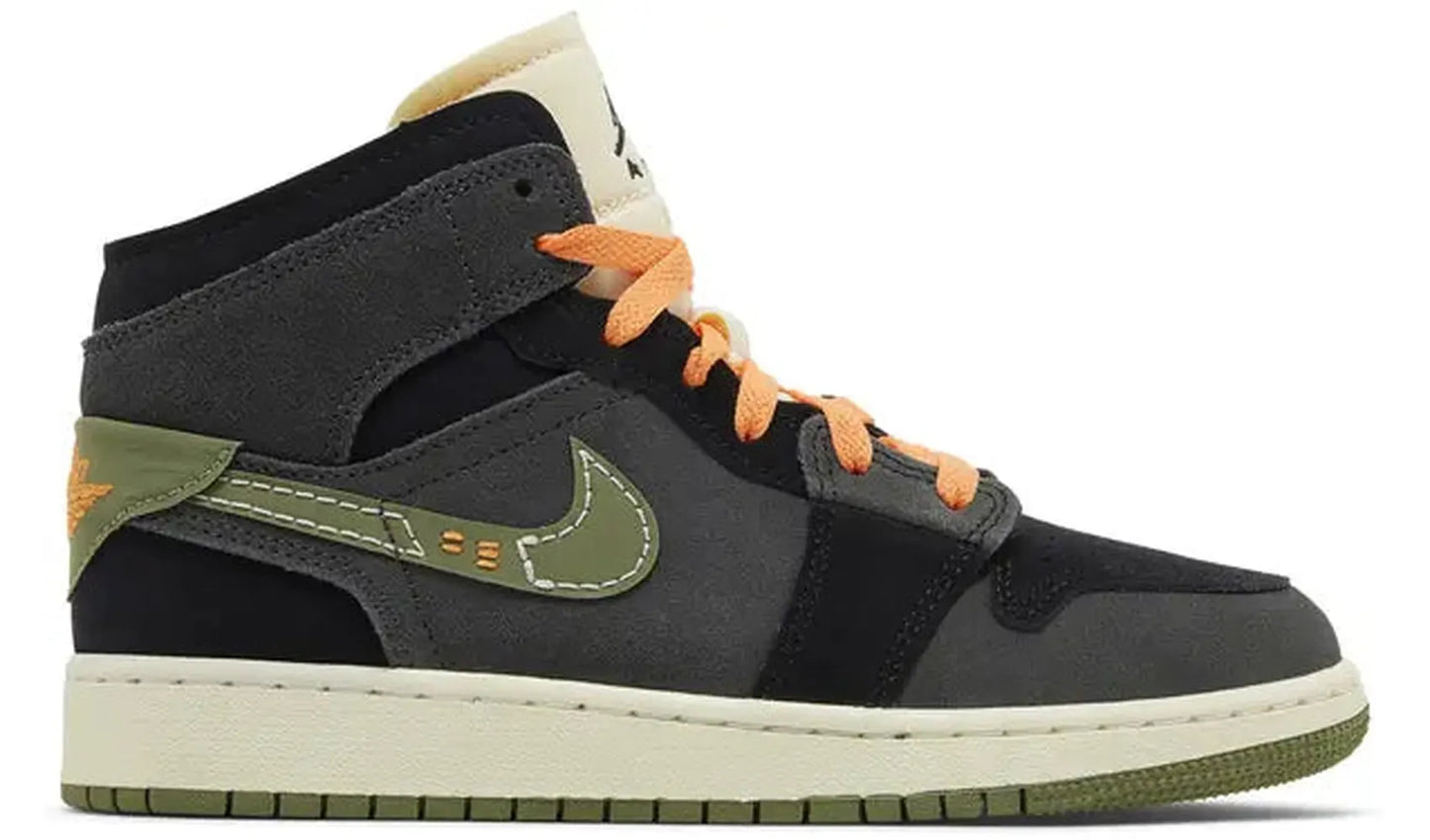 Jordan 1 Mid SE Craft Anthracite Light Olive (GS)