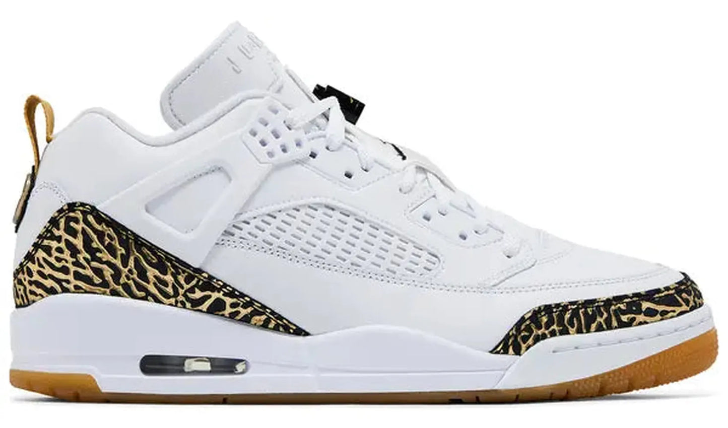 Jordan Spizike Low White Metallic Gold