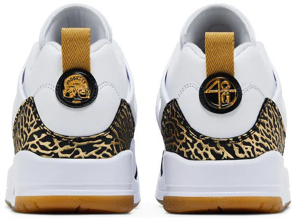 Jordan Spizike Low White Metallic Gold