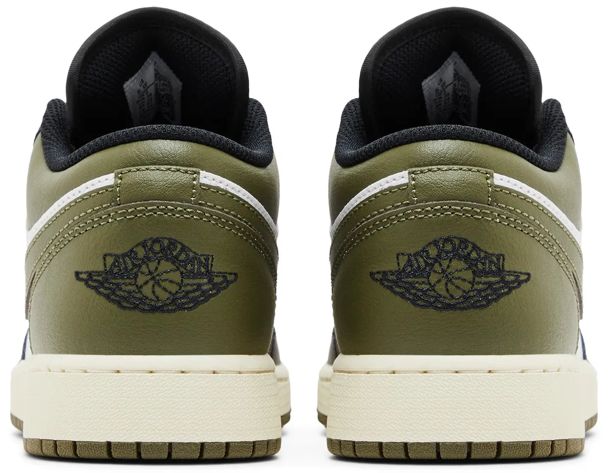 Jordan 1 Low Black Toe Medium Olive (GS)