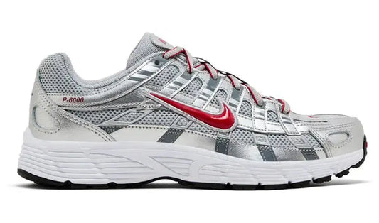 Nike P-6000 Metalic Silver Cool Red (GS)