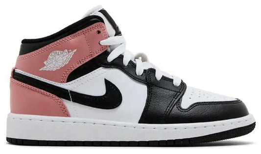 Jordan 1 Mid White Rust Pink Black (GS)