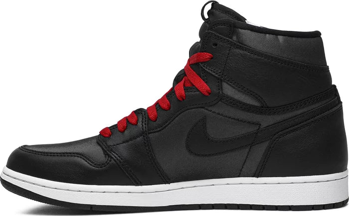Jordan 1 High Black Satin Gym Red