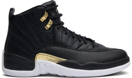 Jordan 12 Retro Black Metallic Gold White(W)