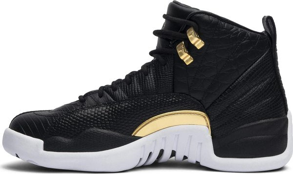 Jordan 12 Retro Black Metallic Gold White(W)