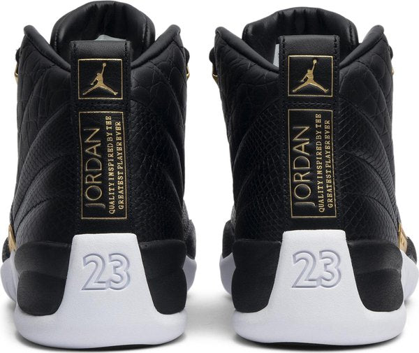 Jordan 12 Retro Black Metallic Gold White(W)