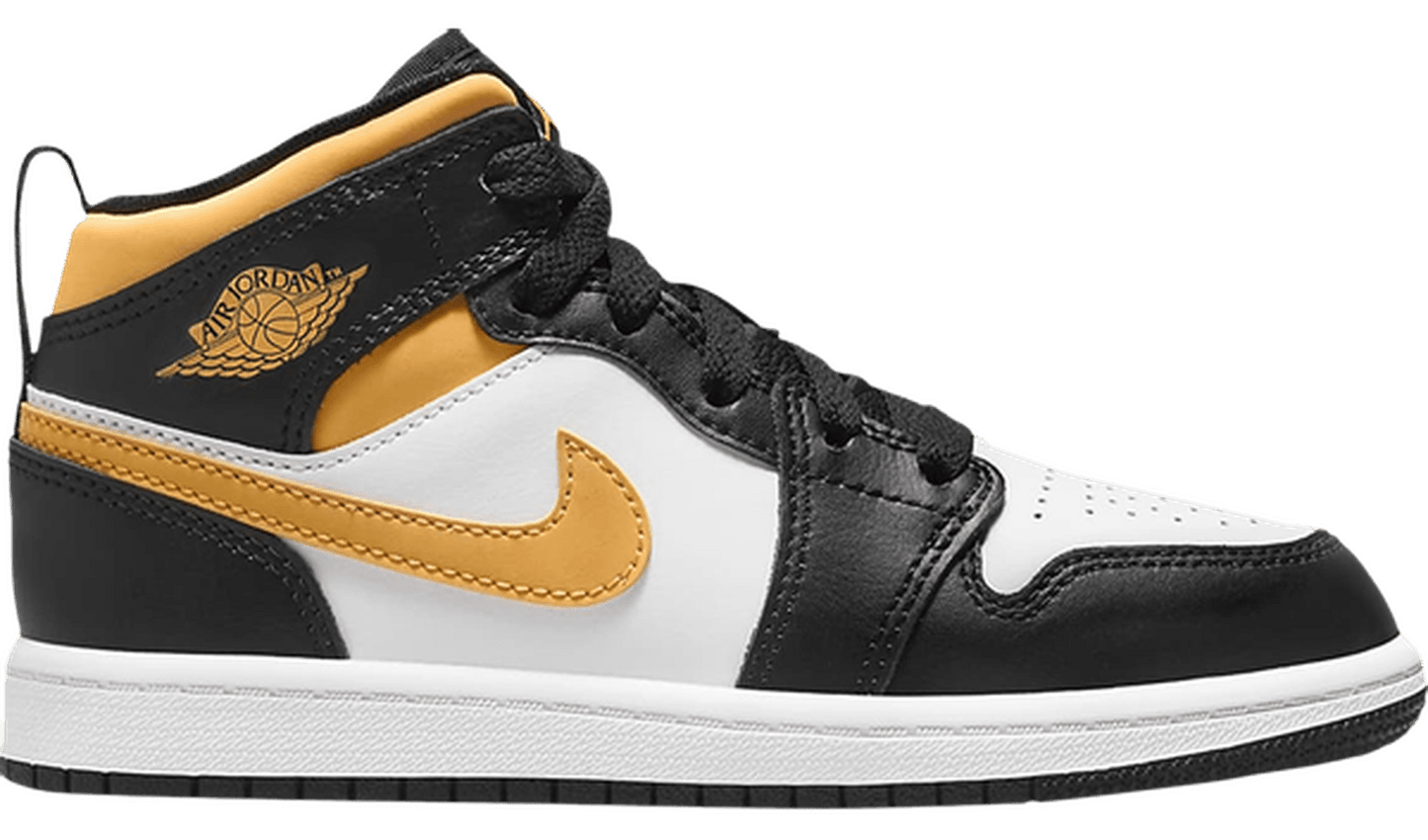 Jordan 1 Mid White Pollen Black (PS)