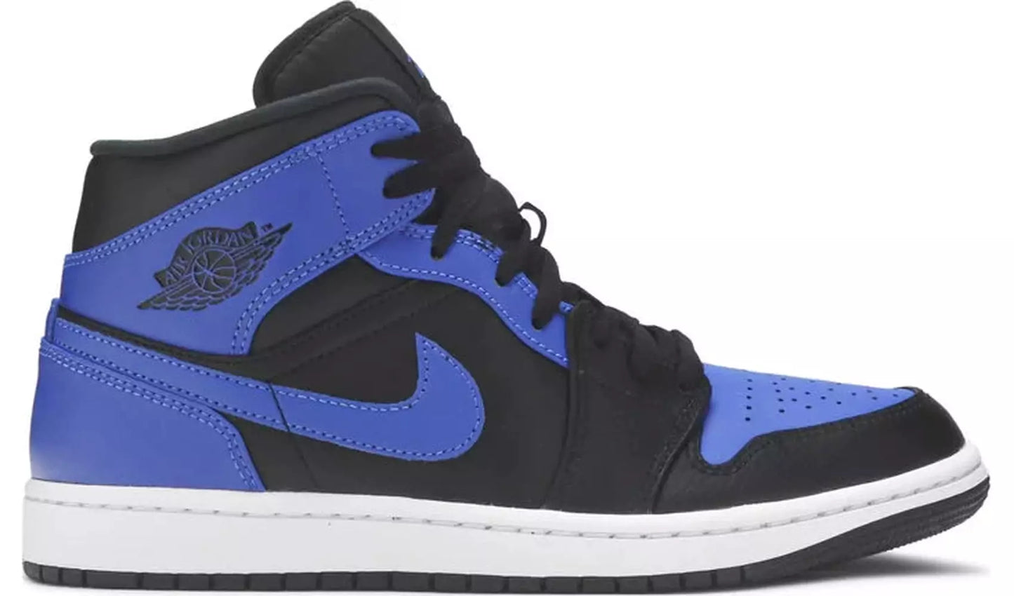 Jordan 1 Mid Hyper Royal Tumbled Leather