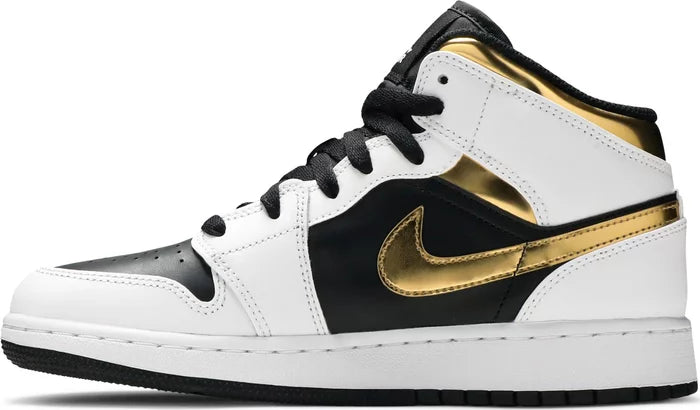 Jordan 1 Mid White Gold Black (GS)