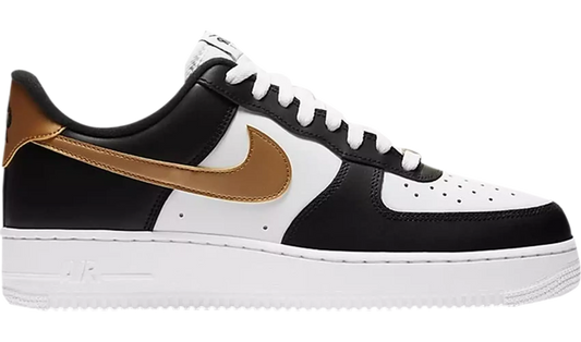Air Force 1 Low Black White Metallic Gold