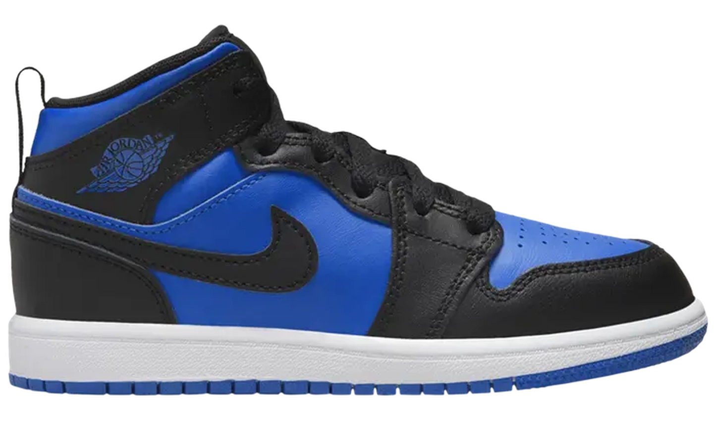 Jordan 1 Mid Black Royal Blue (PS)