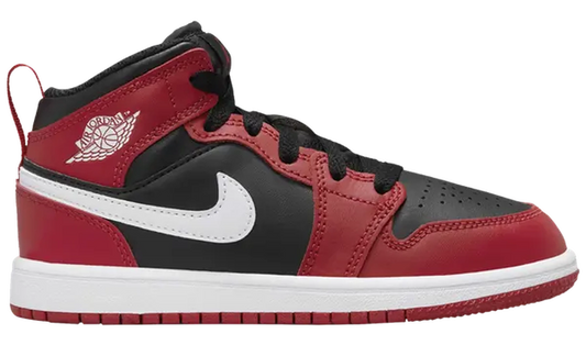 Jordan 1 Mid Black Gym Red (PS)