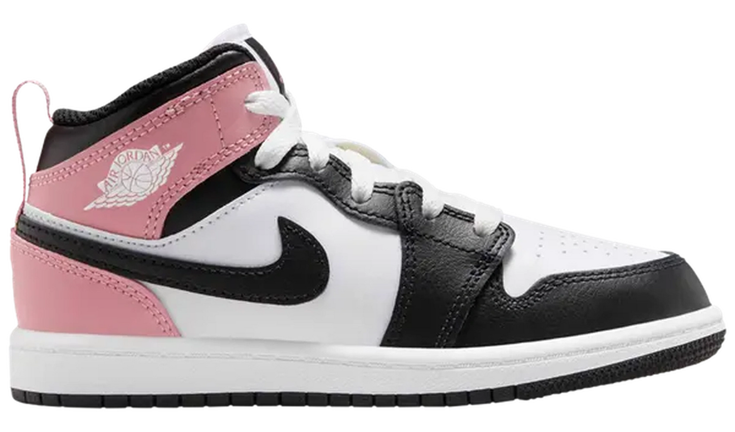 Jordan 1 Mid White Rust Pink Black (PS)