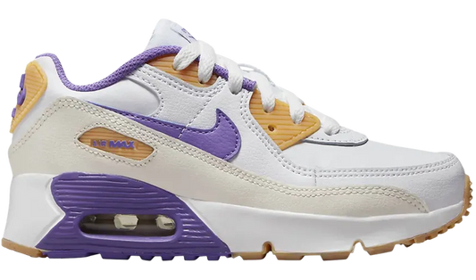 Air Max 90 Leather White Action Grape (PS)
