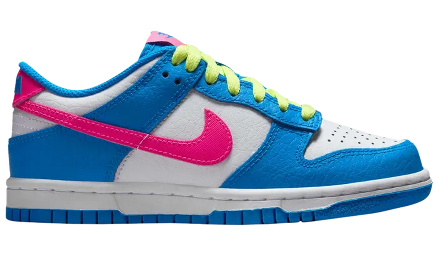 Nike Dunk Low Photo Blue White Light Lemon Twist Hyper Pink (GS)