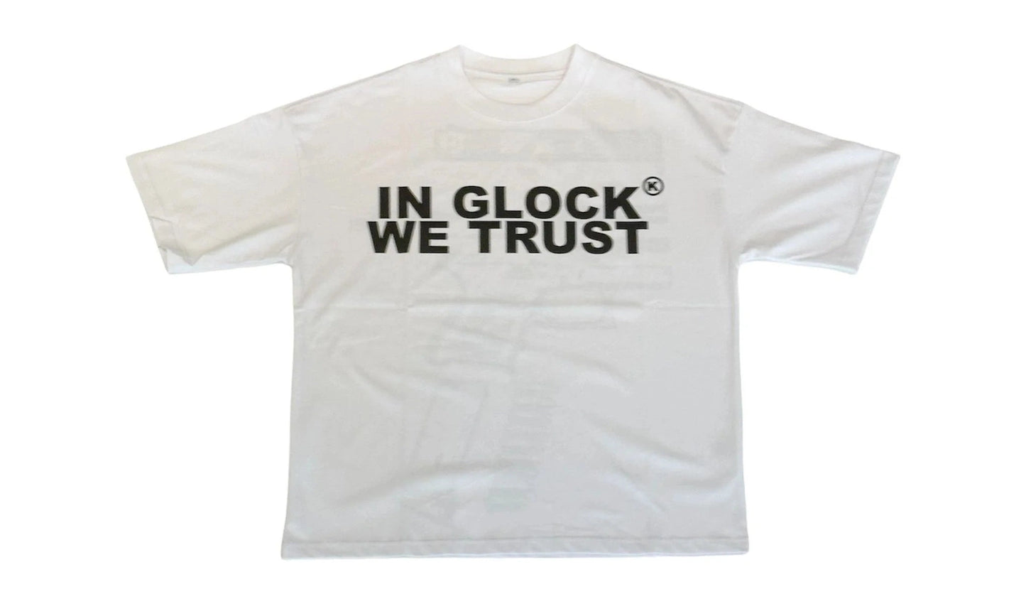 In Glock We Trust White Black